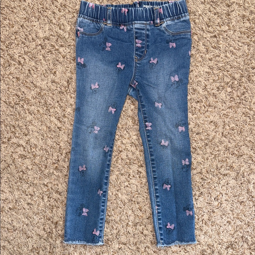 Size 5 girls Disney x Baby Gap Minnie Mouse jeggings.